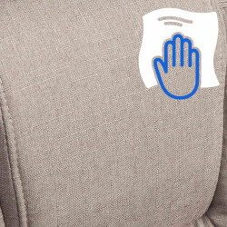 Fauteuil de bureau BIG Xanthos tissu taupe