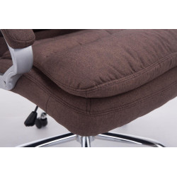 Fauteuil de bureau BIG Vancouver en tissu marron