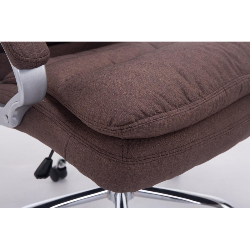 Fauteuil de bureau BIG Vancouver en tissu marron