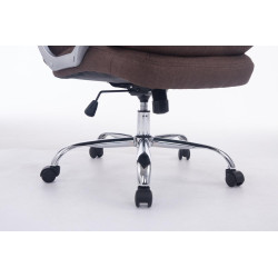 Sedia da ufficio XXL Vancouver tessuto marrone