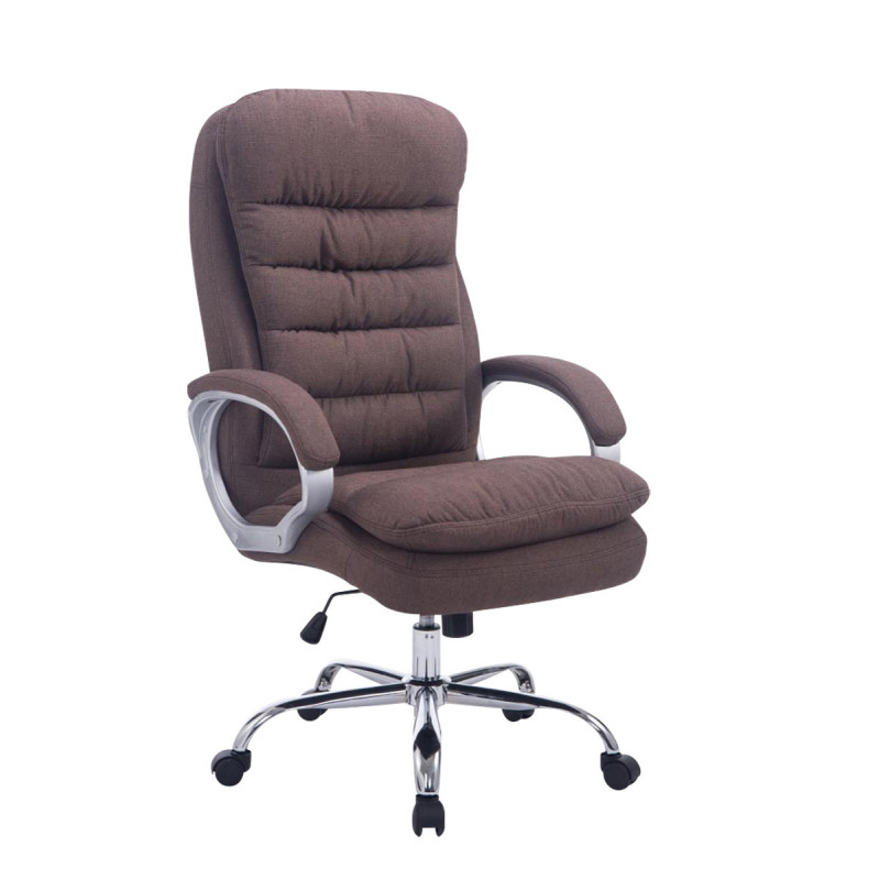 Fauteuil de bureau BIG Vancouver en tissu marron