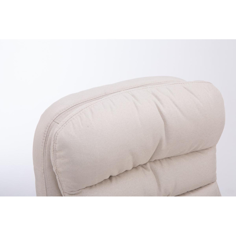 Silla De Oficina Vancouver XXL En Tela Crema