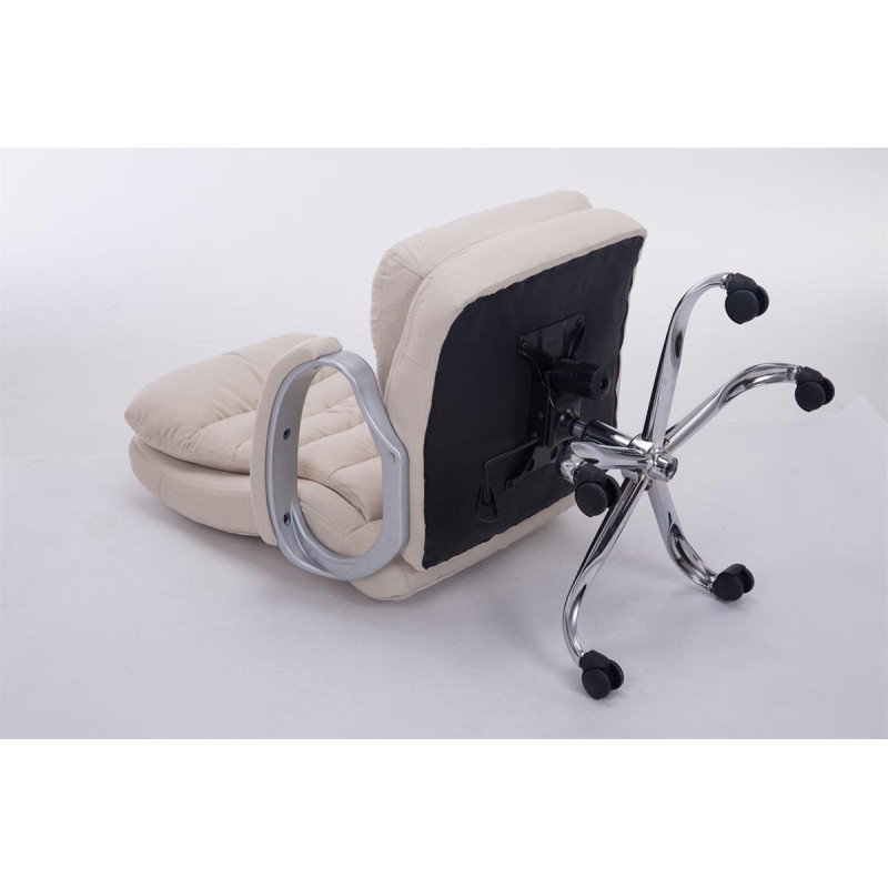 Sedia da ufficio XXL Vancouver tessuto crema