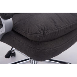 Sedia da ufficio XXL Vancouver tessuto grigio scuro