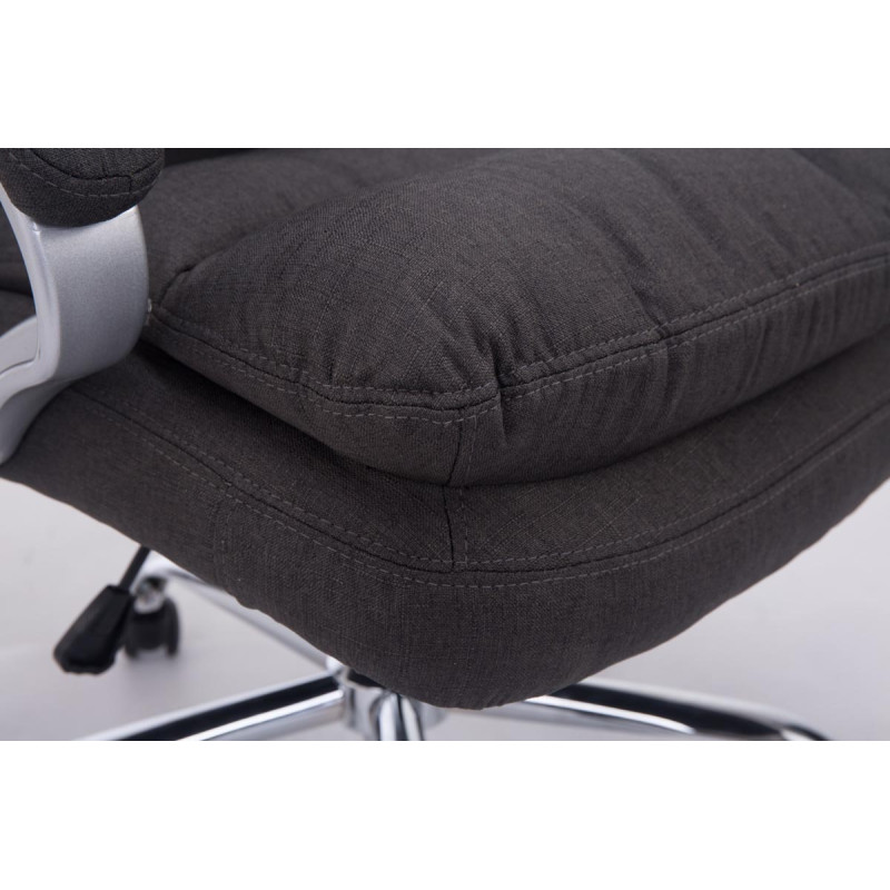Sedia da ufficio XXL Vancouver tessuto grigio scuro