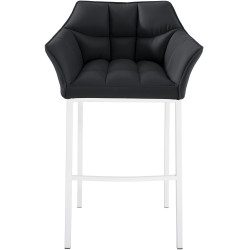 Tabouret de bar Damaso avec structure à 4 pieds, noir