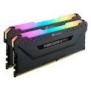 Mémoire RAM - CORSAIR - Vengeance RGB Pro DDR4 - 16GB 2x8GB DIMM - 3600 MHz  - CL18 - 1.35V - Noir (CMW16GX4M2D3600C)