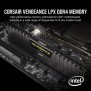 CORSAIR Mémoire PC DDR4 64GB (2*32) low profile (CMK64GX4M2E3200C16)