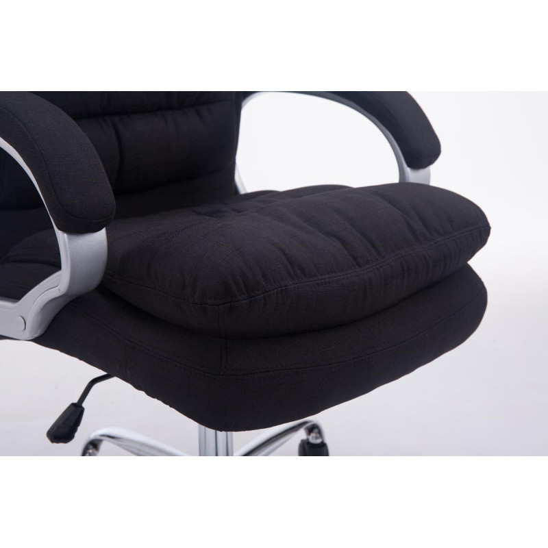 Grande chaise de bureau Vancouver, tissu noir