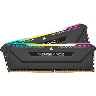 Mémoire RAM - CORSAIR - Vengeance RGB Pro SL DDR4 - 32GB 2x16GB DIMM - 3200 MHz  - CL16 - 1.35V - Noir (CMH32GX4M2E3200C)