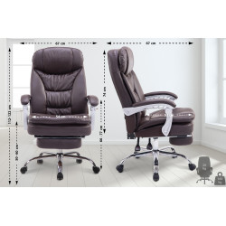 Silla de oficina XL Troy Marrón