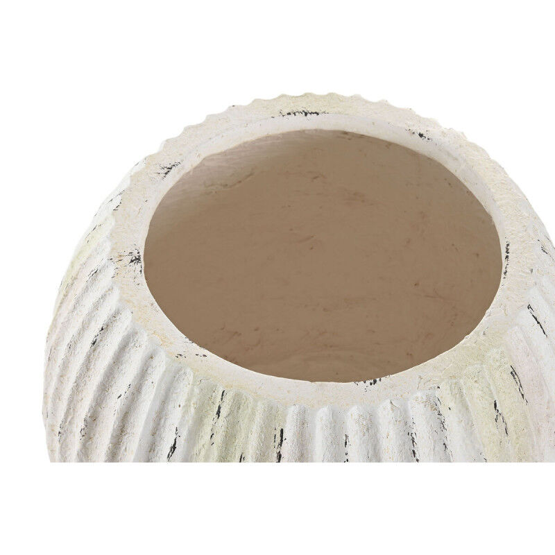 Vase Home ESPRIT Blanc Magnésium 36 x 36 x 26 cm