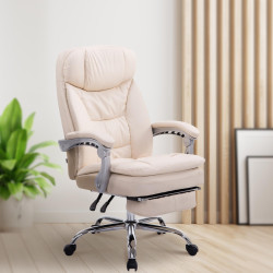 Silla de oficina XL Troy Crema