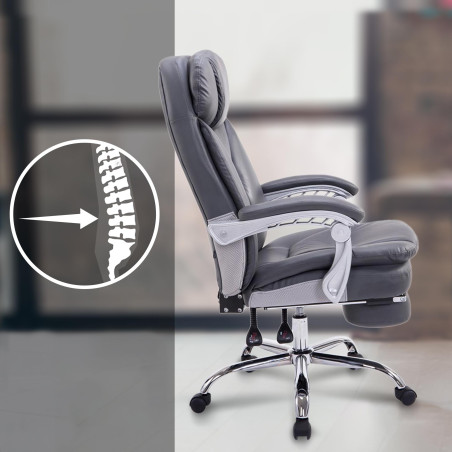 Silla de oficina XL Troy Gris