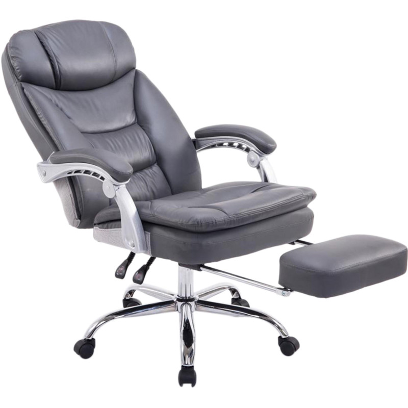 Sedia ufficio XL Troy in similpelle grigio