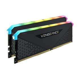 Mémoire RAM - CORSAIR - Vengeance RGB RS DDR4 - 16GB 2x8GB DIMM - 3600 MHz  - 1.35V - Noir (CMG16GX4M2D3600C)