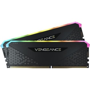 Mémoire RAM - CORSAIR - Vengeance RGB RS - DDR4 - 16GB 2x8GB DIMM - 3200 MHz - 1.35V - Noir (CMG16GX4M2E3200C16)