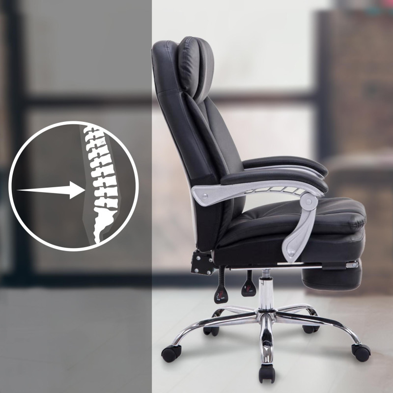 Fauteuil de bureau XL Troy noir