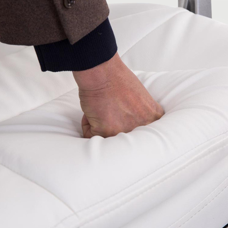 Sedia ufficio XL Troy in similpelle bianco