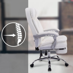 Fauteuil de bureau XL Troy blanche