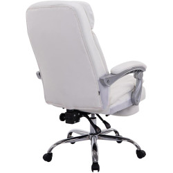 Sedia ufficio XL Troy in similpelle bianco
