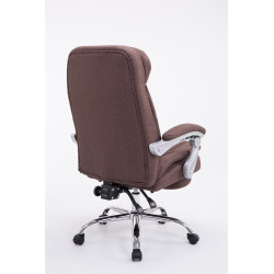 Fauteuil de bureau XL Troy en tissu marron