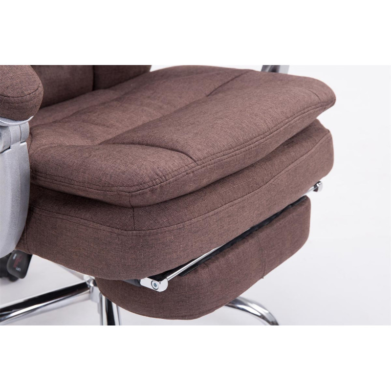 Sedia da ufficio XL Troy tessuto marrone