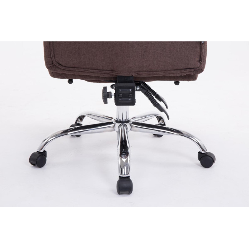 Sedia da ufficio XL Troy tessuto marrone