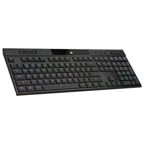 Clavier Gaming Mécanique Ultrafin - AZERTY - CORSAIR - K100 AIR WIRELESS - Rétroéclairage LED RGB - Noir (CH-913A01U-FR)