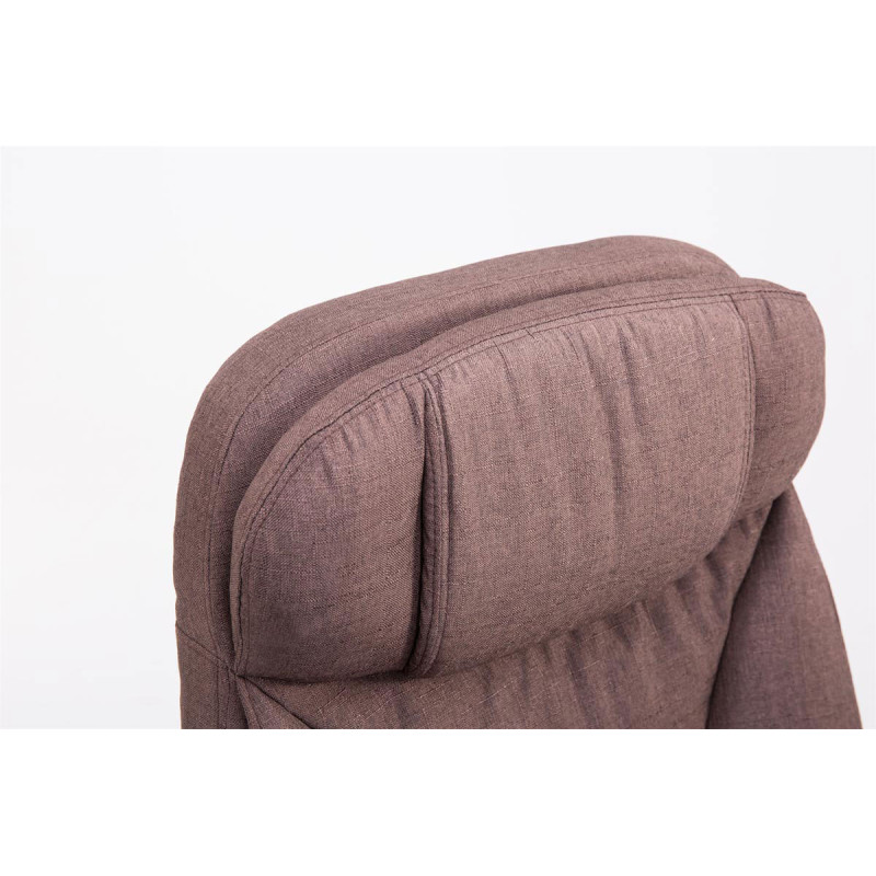 Sedia da ufficio XL Troy tessuto marrone