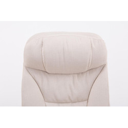 Fauteuil de bureau XL Troy tissu crème