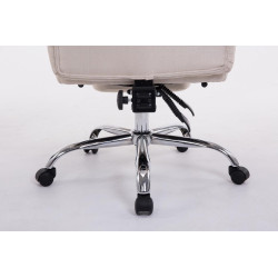 Fauteuil de bureau XL Troy tissu crème