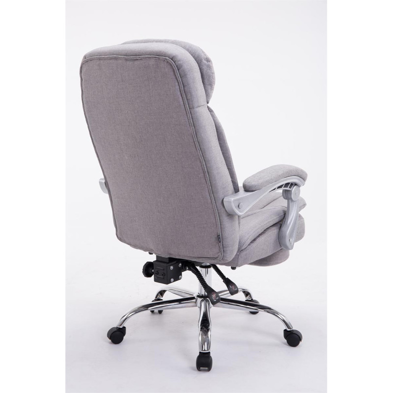Fauteuil de bureau XL Troy en tissu gris