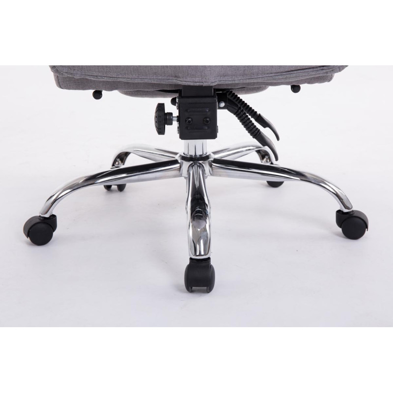 Fauteuil de bureau XL Troy en tissu gris