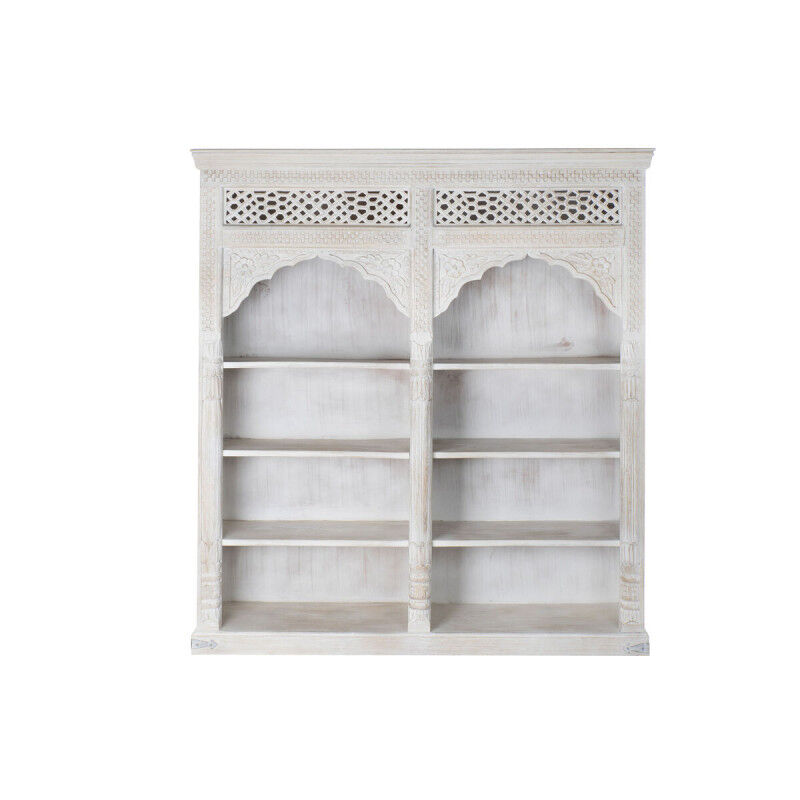 Étagère Home ESPRIT Blanc Bois de manguier Bois MDF 180 x 40 x 200 cm