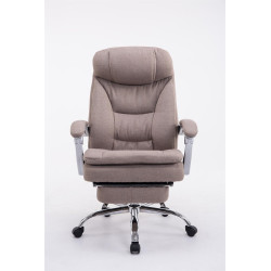 Fauteuil de bureau XL Troy tissu taupe