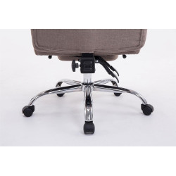Fauteuil de bureau XL Troy tissu taupe