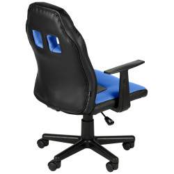 Fauteuil de bureau pour enfants Fun noir/bleu