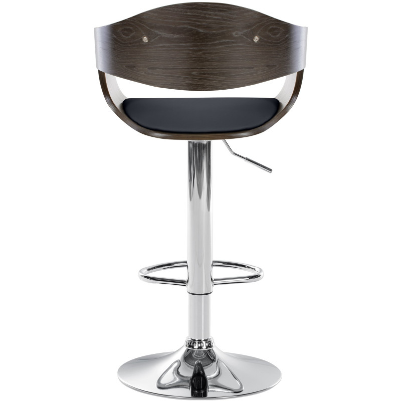 Tabouret de bar Kingston C noir/gris