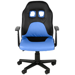 Fauteuil de bureau pour enfants Fun noir/bleu