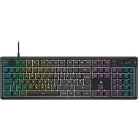 Clavier gaming filaire a membrane - CORSAIR - K55 CORE RGB - Rétroéclairage RGB 10 zones - Gris - Silencieux et réactif