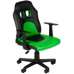 Fauteuil de bureau pour enfants Fun noir/vert