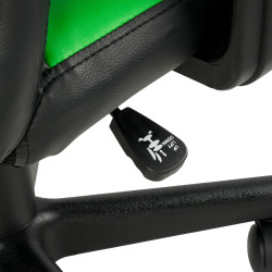 Chaise de bureau pour enfants, noire et verte amusante