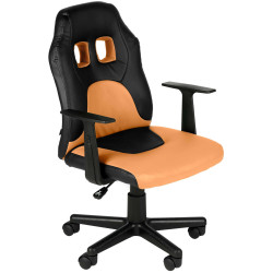 Fauteuil de bureau pour enfants Fun noir/orange