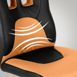 Fauteuil de bureau pour enfants Fun noir/orange