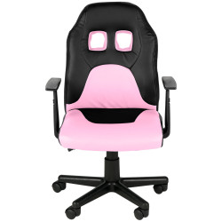 Fauteuil de bureau pour enfants Fun noir/rose