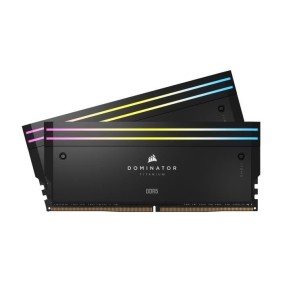 Mémoire RAM - CORSAIR - Dominator Titanium RGB DDR5 - 32GB 2x16GB DIMM - 7200MT/s - Intel XMP 3.0  - 1.45V - Noir