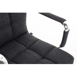Chaise de bureau Deli V2 en tissu gris