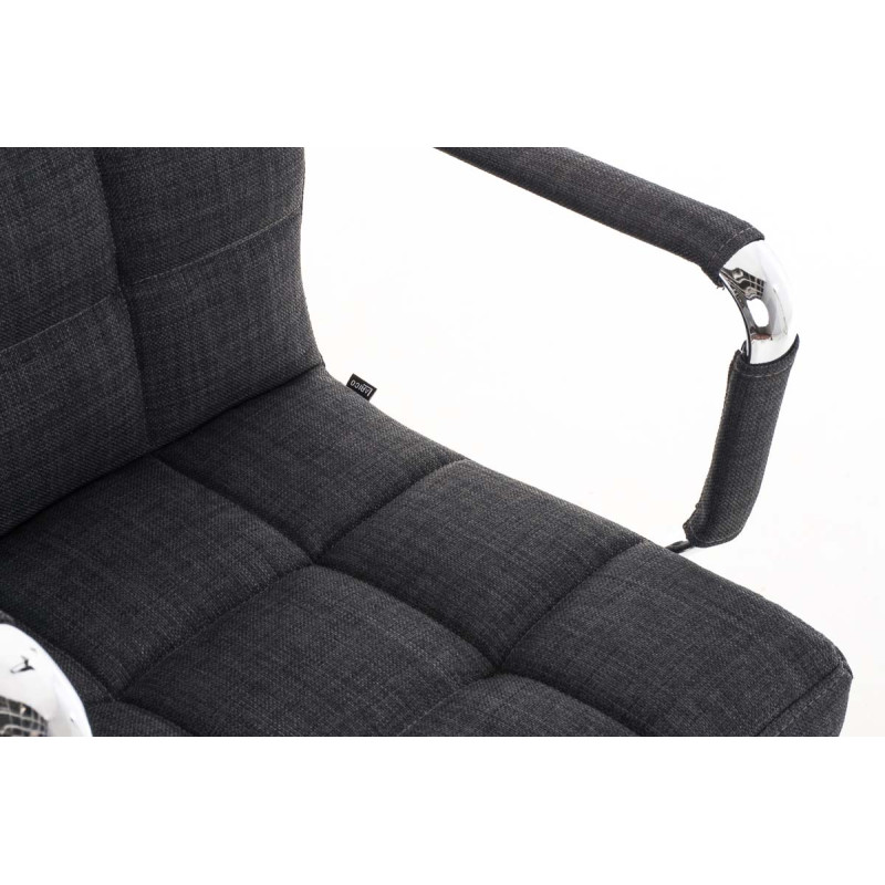 Fauteuil de bureau Deli V2 en tissu gris