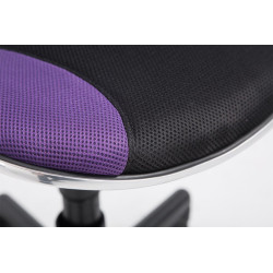 Tabouret de travail Bastian, noir et violet